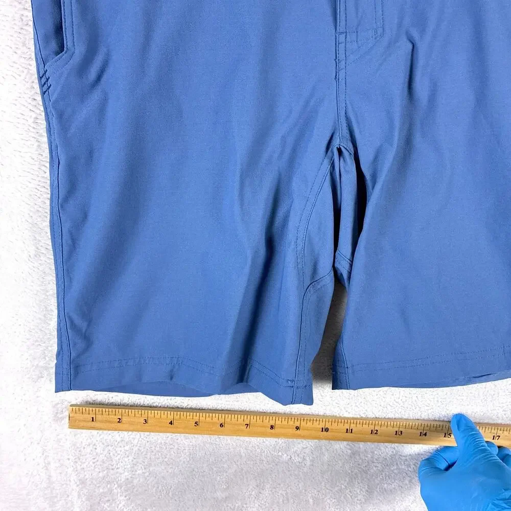 Stio Chino Shorts Mens 34 Blue Coburn Nylon Performance Stretch Preppy Outdoors
